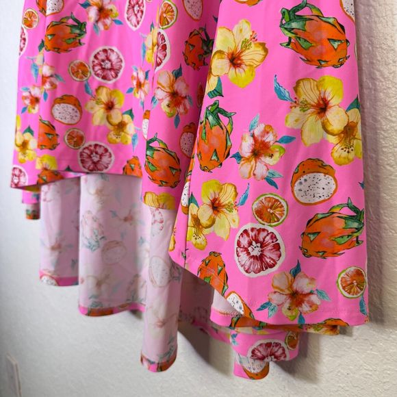 Elhoffer Essentials Skirt Women Large Katie Lynn Dragonfruit Queen Hi Low Pocket - Picture 7 of 11